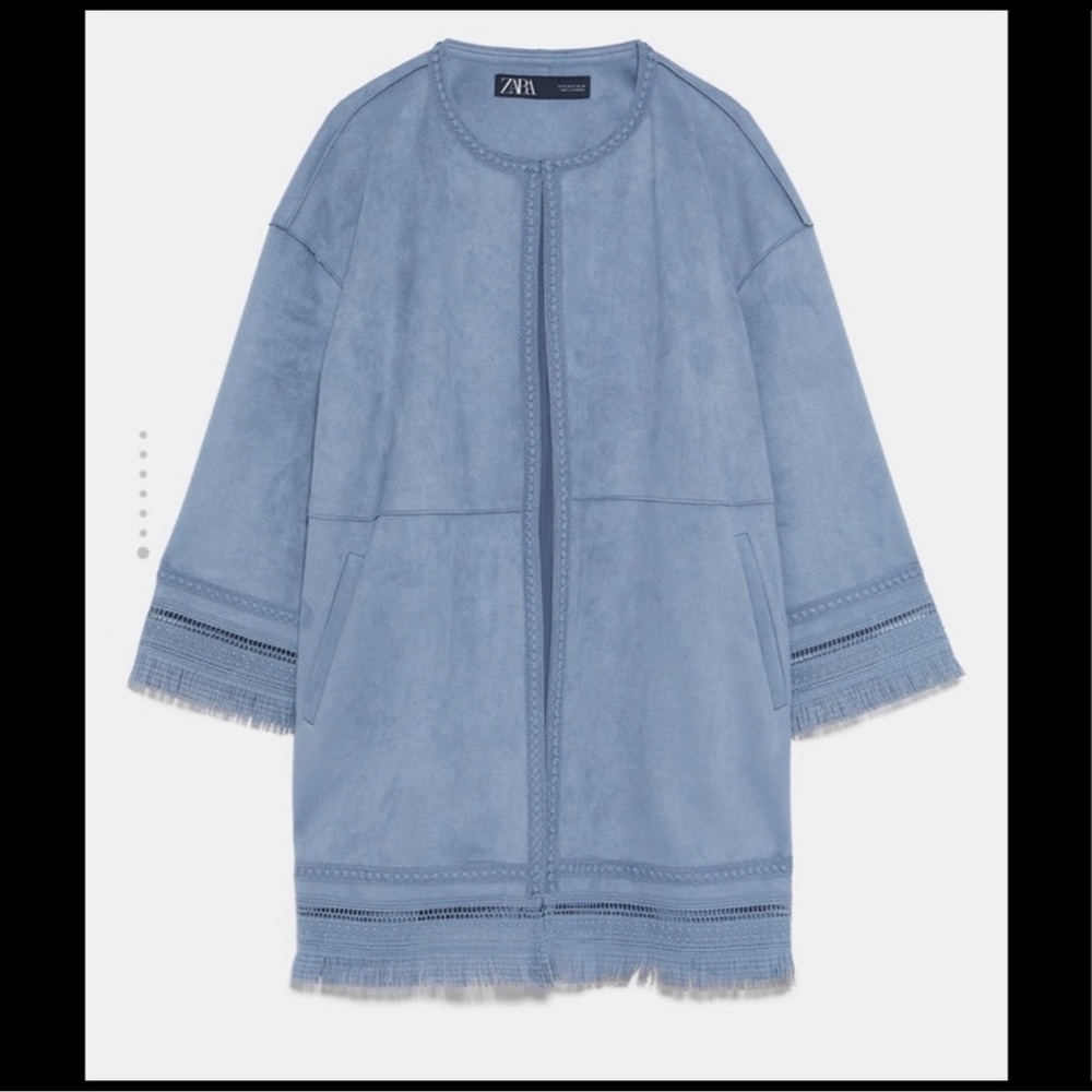 Zara Suede Women's Jacket in Blue